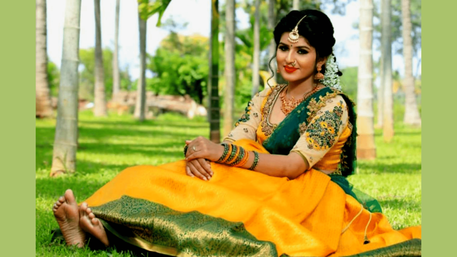 Half saree and a half-and-half saree